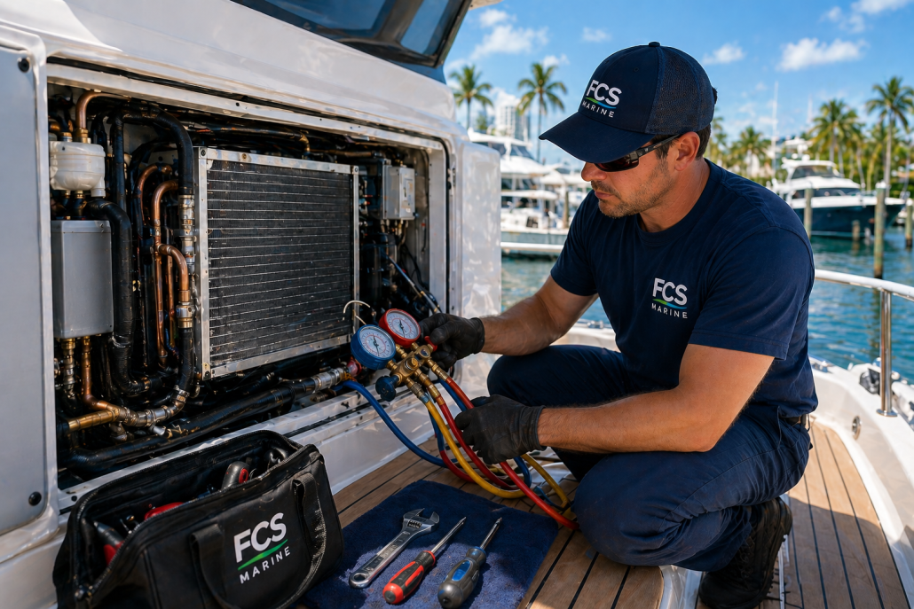 How Marine AC Service Works in South Florida (What Boat Owners Should Expect)