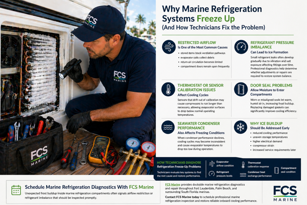 Why Marine Refrigeration Systems Freeze Up (And How Technicians Fix the Problem)